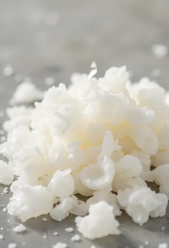 Poudre et paillettes d'agar sur bois avec gelée finie