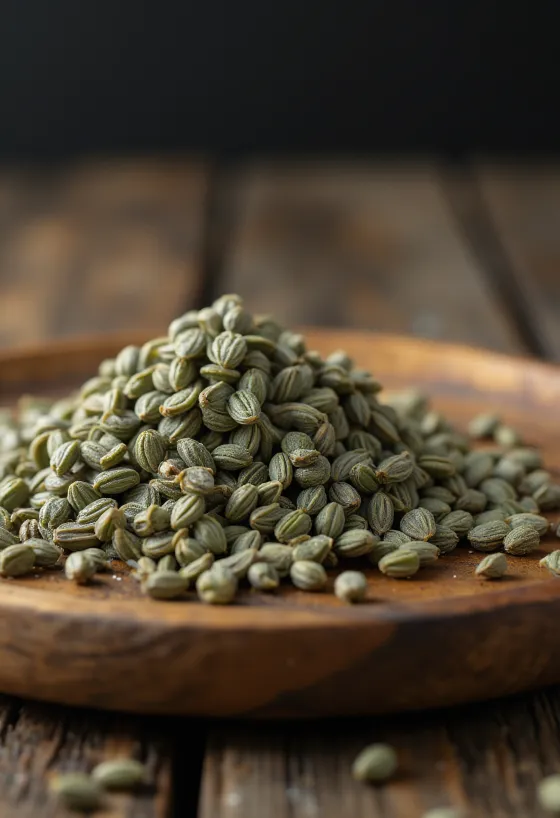 Graines d'anis vert entières séchées dans un bol