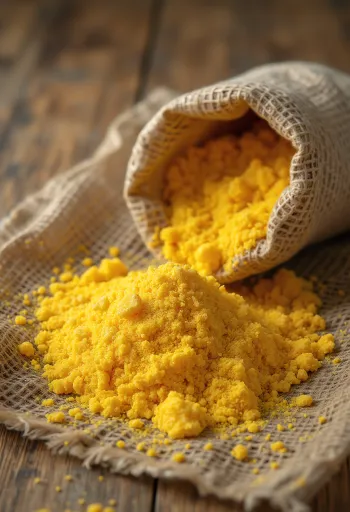 Semoule de maïs grossière pour polenta dans un bol en bois