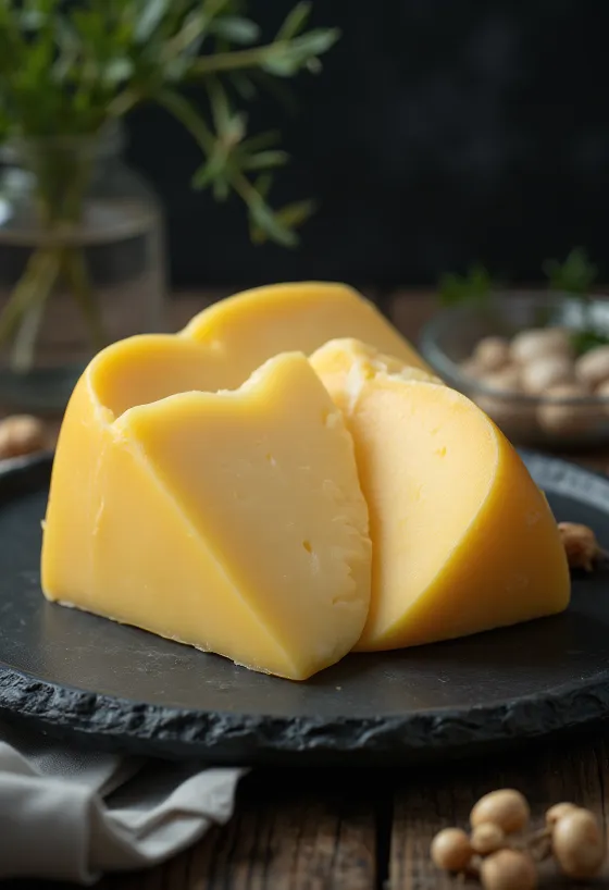 Morceau d'Édam frais dans un bol en céramique