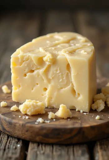 Bloc de Cheddar blanc friable dans un bol en céramique
