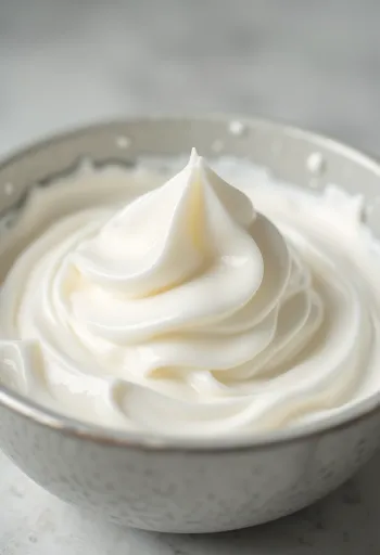 Pichet de crème liquide et bol de crème fouettée onctueuse