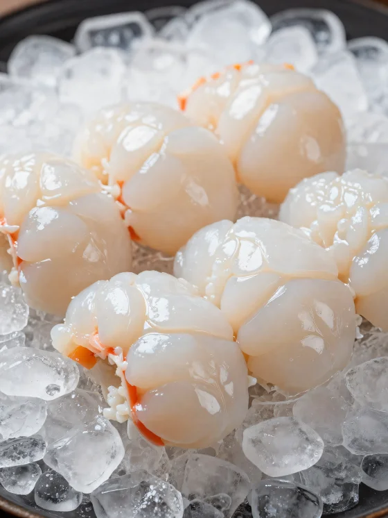 Homard frais sur planche en bois rustique avec citron et épices