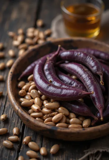 Graines de haricot jacinthe (dolique) aux couleurs variées