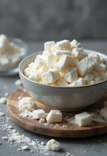 Poudre de Kuzu blanche en bol et morceaux de racine