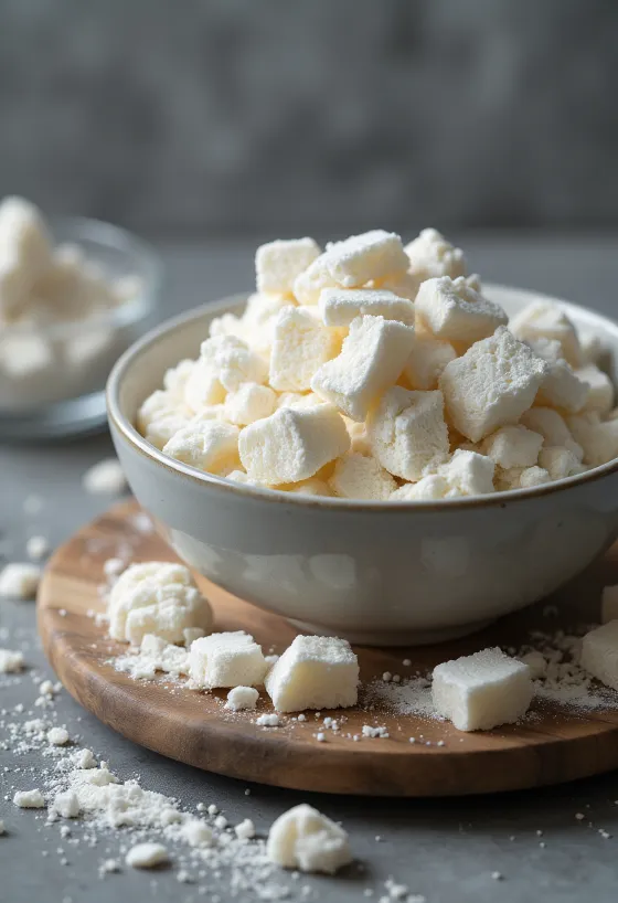 Poudre de Kuzu blanche en bol et morceaux de racine