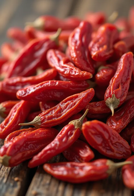 Baies de Goji séchées rouges dans un bocal et en vrac