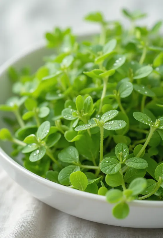 Touffe de mouron des oiseaux frais avec petites fleurs blanches