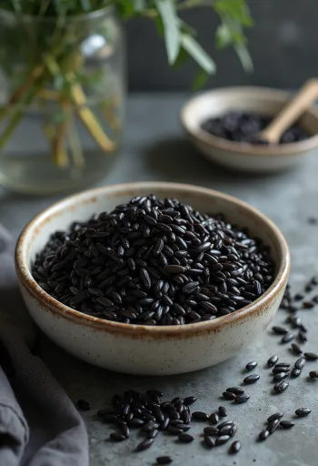 Riz sauvage cuit, grains longs et foncés