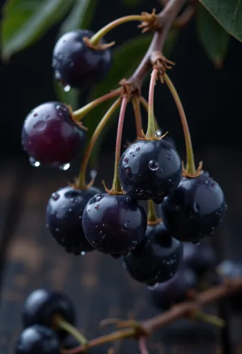 Grappe de sorbes rouges sur une branche