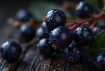 Grappe de sorbes rouges sur une branche
