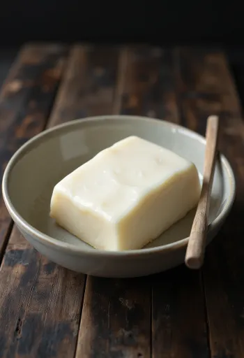 Graisse de porc brute et lard gras dans un bol