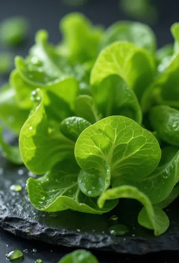 Feuilles de laitue de mer séchées d'un vert vif