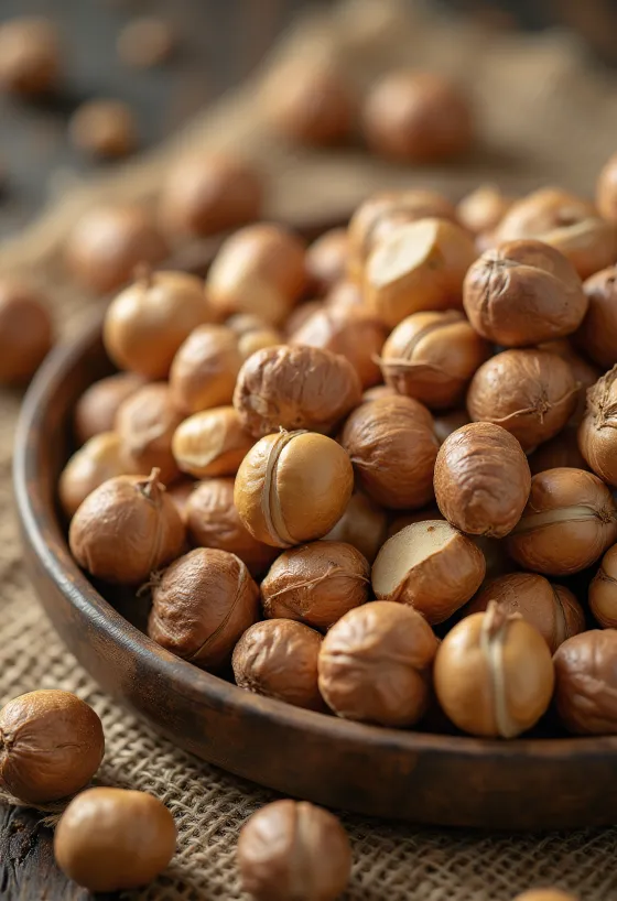 Noisettes de Turquie mondées et blanches en vrac