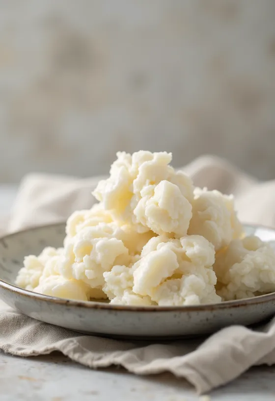 Bol de fromage blanc égoutté (Túró) grumeleux