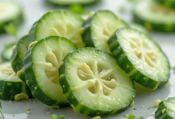 Concombre frais entier et en tranches sur surface rustique