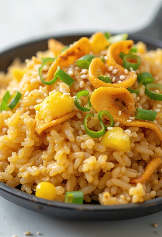 Bol de riz frit à l'ail