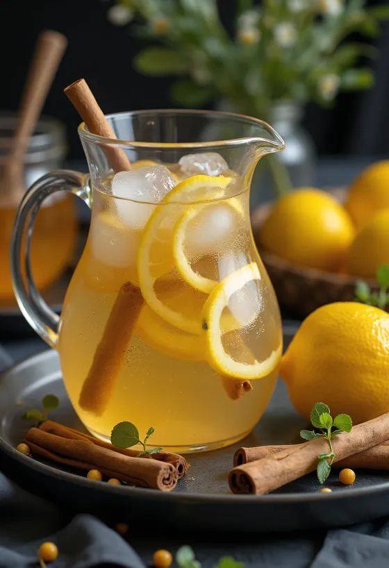 Cidre miel-citron servi