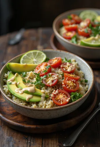 Buddha bowl quinoa citron vert et tahini