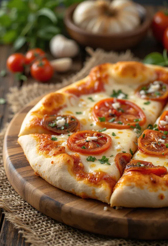 Pizza ai Pomodori Secchi aux tomates séchées et fromage