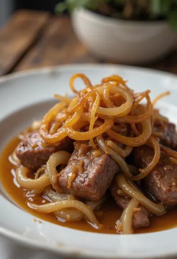 Foie de veau aux oignons, foie de veau sauté aux oignons
