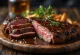 Steak fumé BBQ glaçage whisky-moutarde