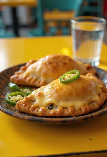 Empanadas au fromage et piments jalapeños à la pâte croustillante