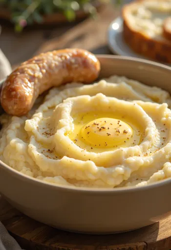 Purée de pommes de terre crémeuse au beurre et à la crème