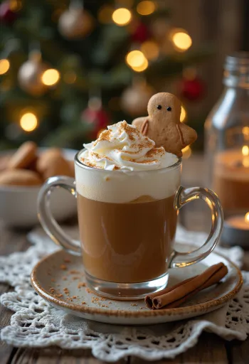 Cidre façon pain d'épices servi dans un verre