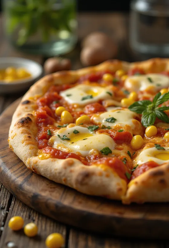Pizza al Mais au maïs et fromage