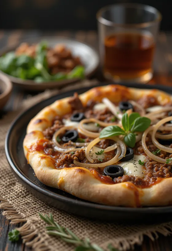 Pizza Libyenne servie