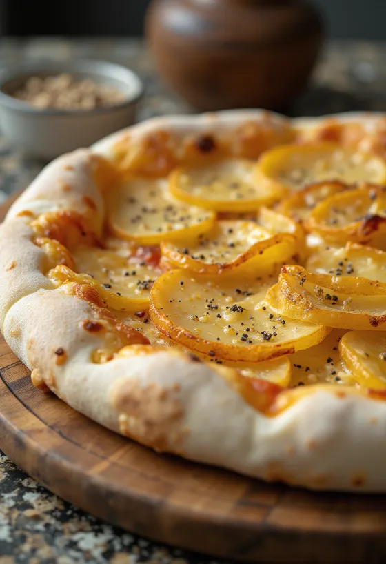 Pizza al Patate aux pommes de terre et fromage
