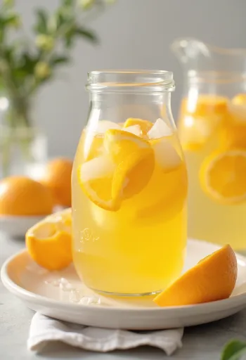 Orangeade maison servie dans un verre