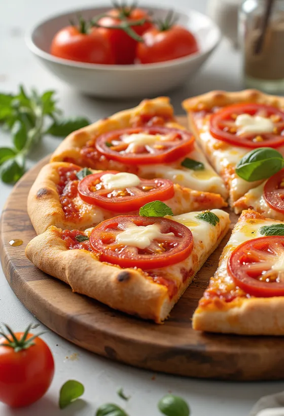 Pizza al Pomodoro Fresco aux tomates fraîches et mozzarella