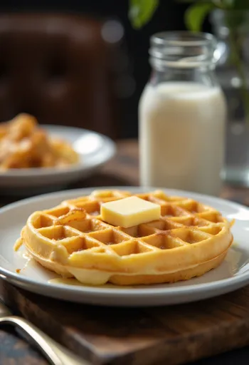 Gaufres aux œufs fraîchement cuites
