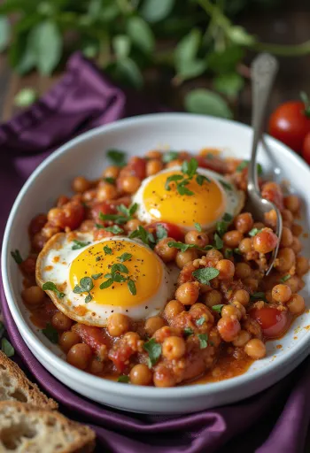 Moussaka vegan aux pois chiches servie