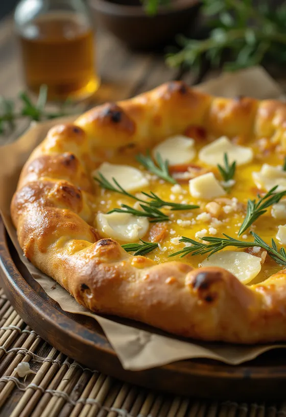 Pizza al Rosmarino au romarin et parmesan