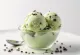 Glace menthe-chocolat servie