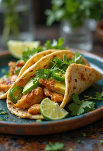 Gyros style mexicain servi en tortilla