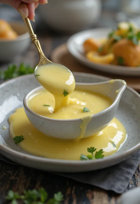 Sauce beurre citronné aneth servie