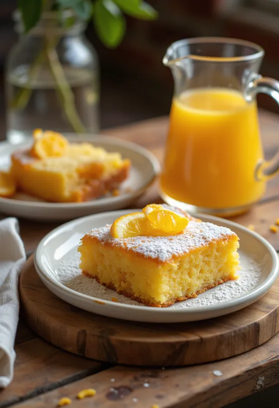 Tranches au miel et à l'orange servies