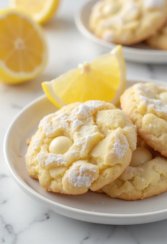 Biscuit craquelé citron fraîchement cuit