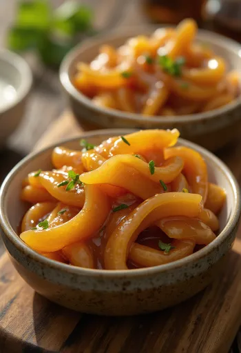 Sauce au gingembre caramélisé servie