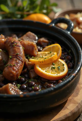 Feijoada aux haricots noirs et porc salé