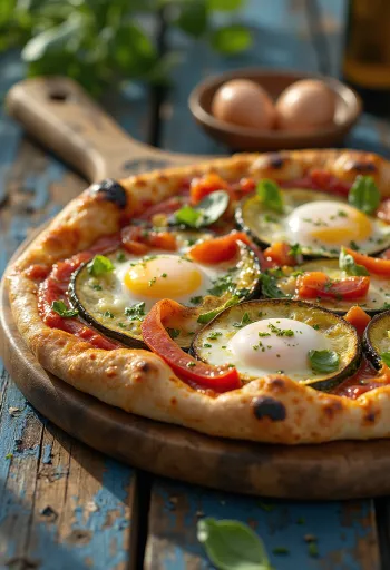 Pizza alla Griglia aux légumes grillés