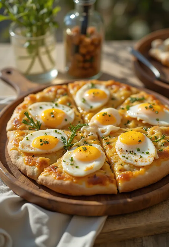 Pizza Sabich servie