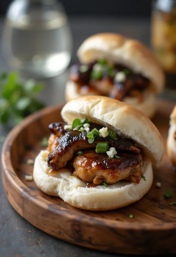 Bao vapeur garni de poulet