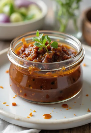 Sauce Jerk servie avec du poulet grillé et des légumes