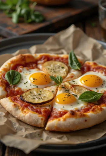 Pizza alla Melanzana avec aubergine et mozzarella