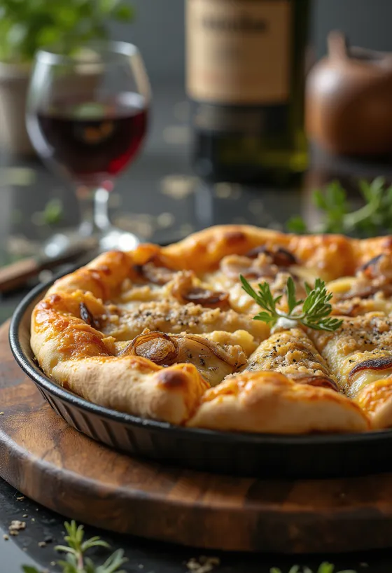 Pizza Sfincione à la pâte épaisse sicilienne et oignon doux